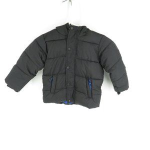 Amazon Essentials Boys Hooded Puffer Jacket Coat 3T Black Blue
